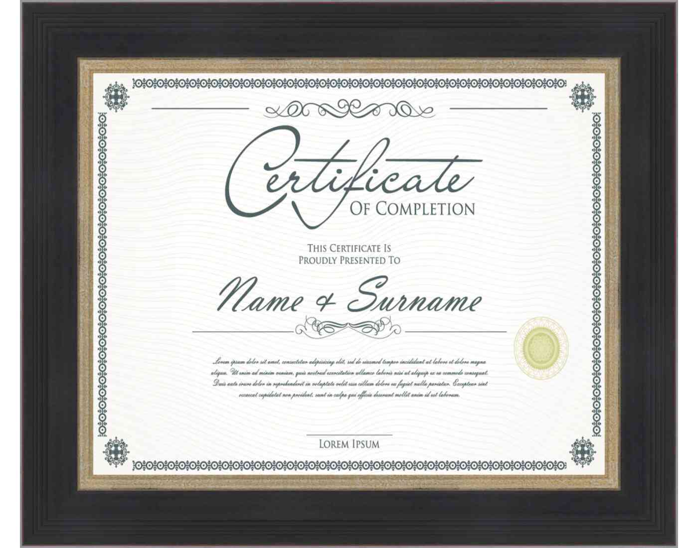 Black Frame for Certificates & Diplomas