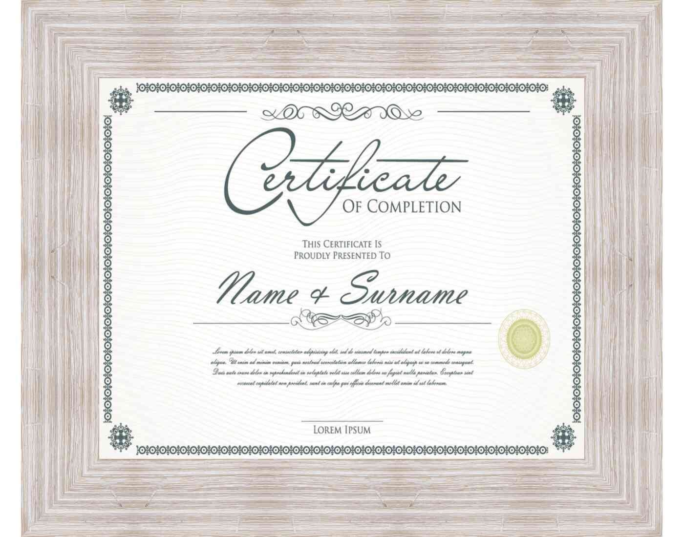White Frame for Certificates & Diplomas