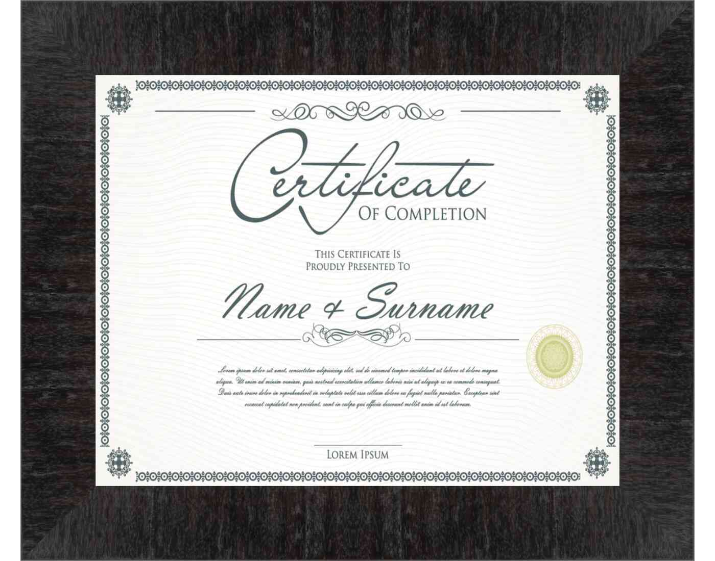 Black Frame for Certificates & Diplomas