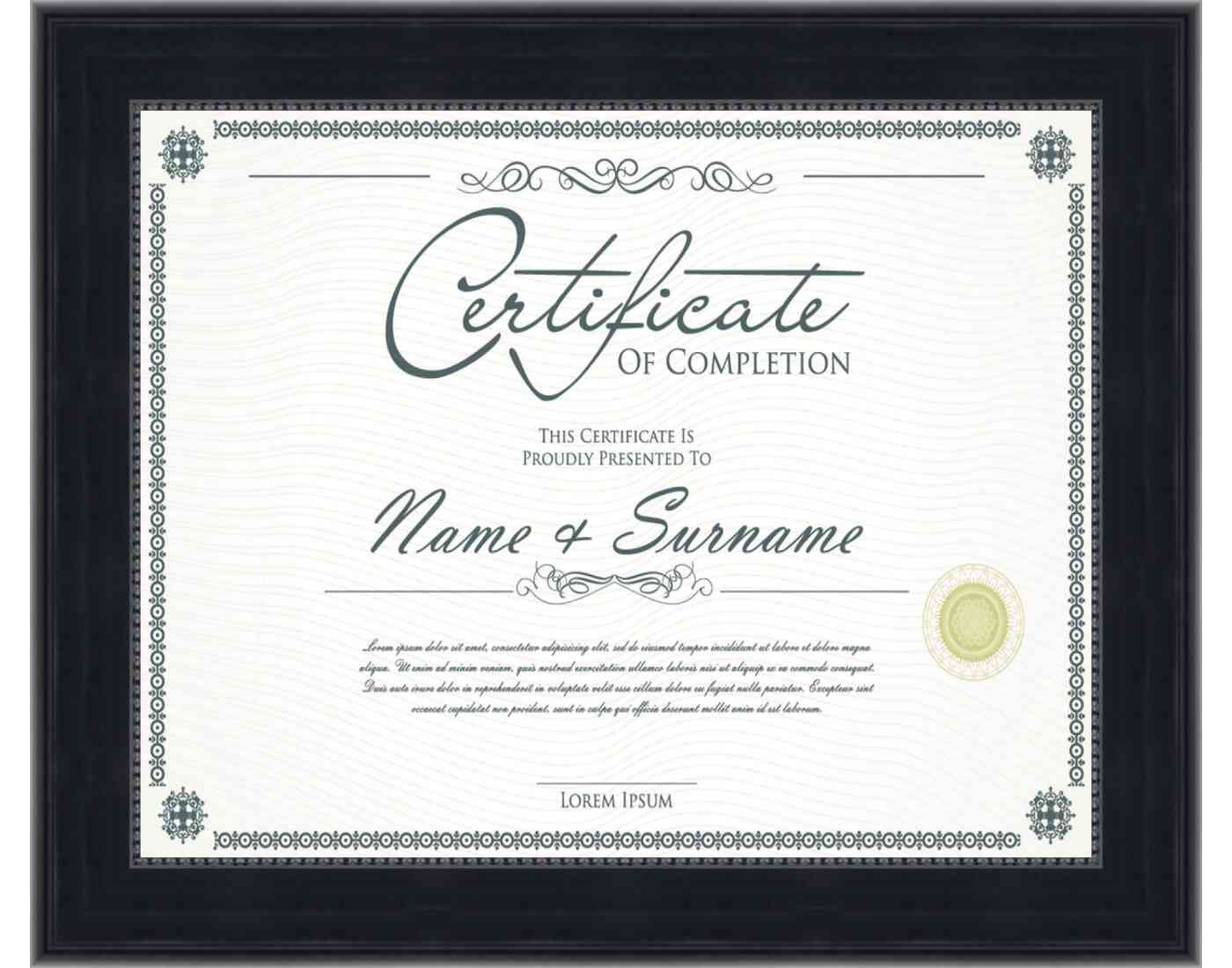 Black Frame for Certificates & Diplomas