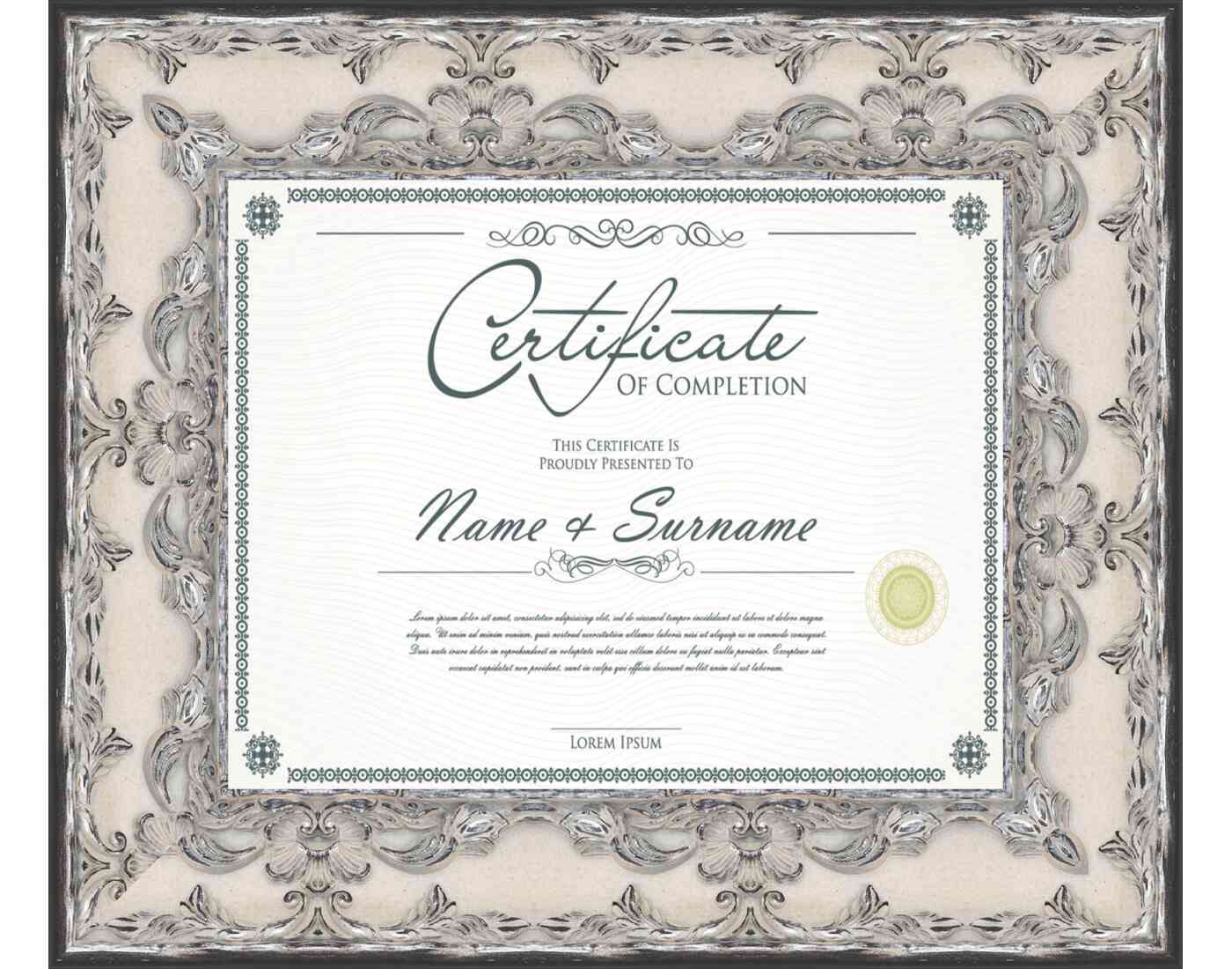 Pewter Frame for Certificates & Diplomas