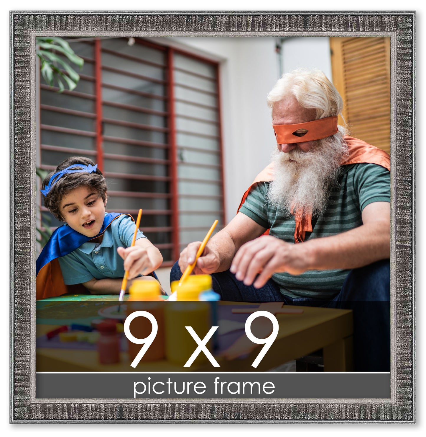 Distressed/Aged Black Wood Picture Frame