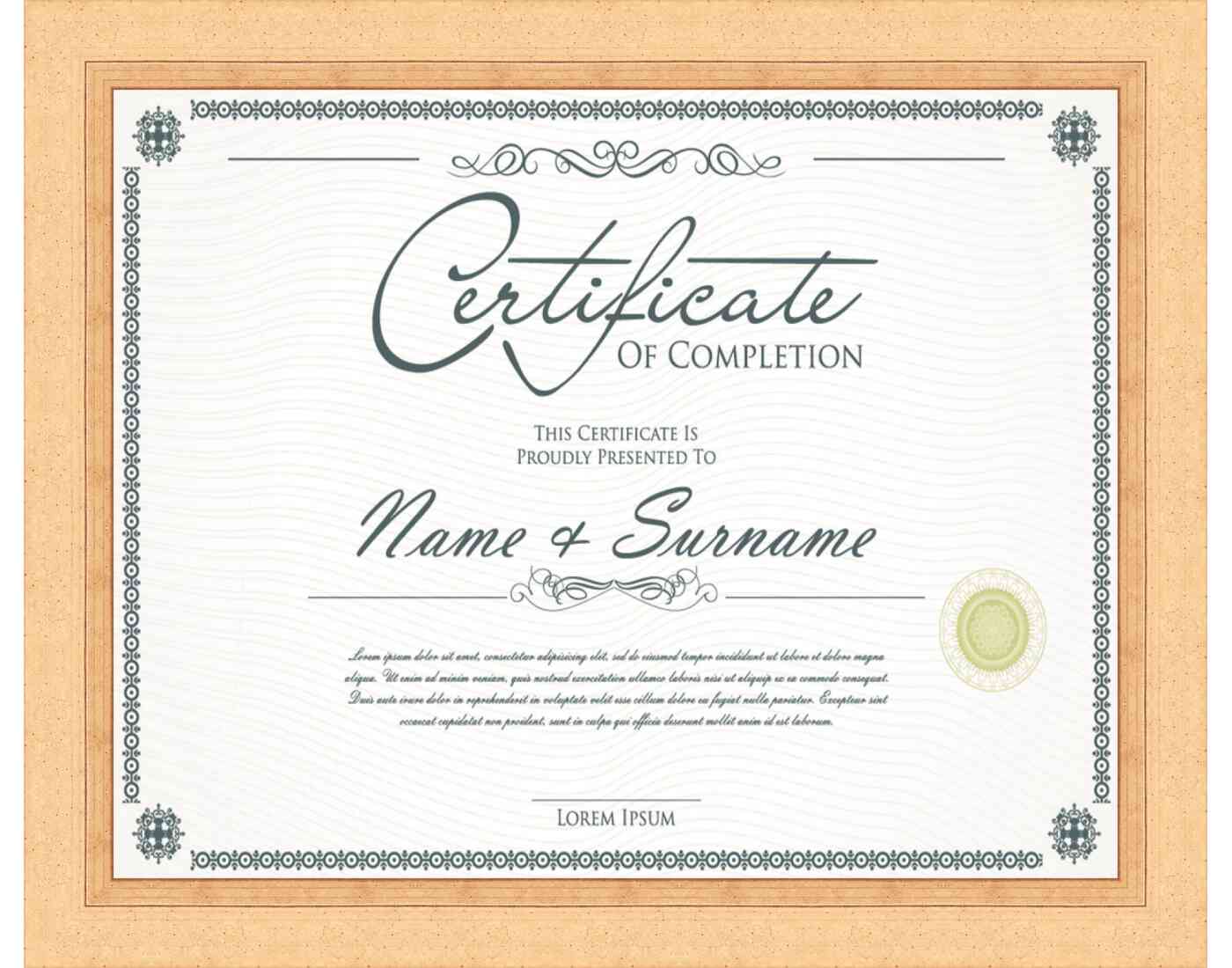 gold Frame for Certificates & Diplomas