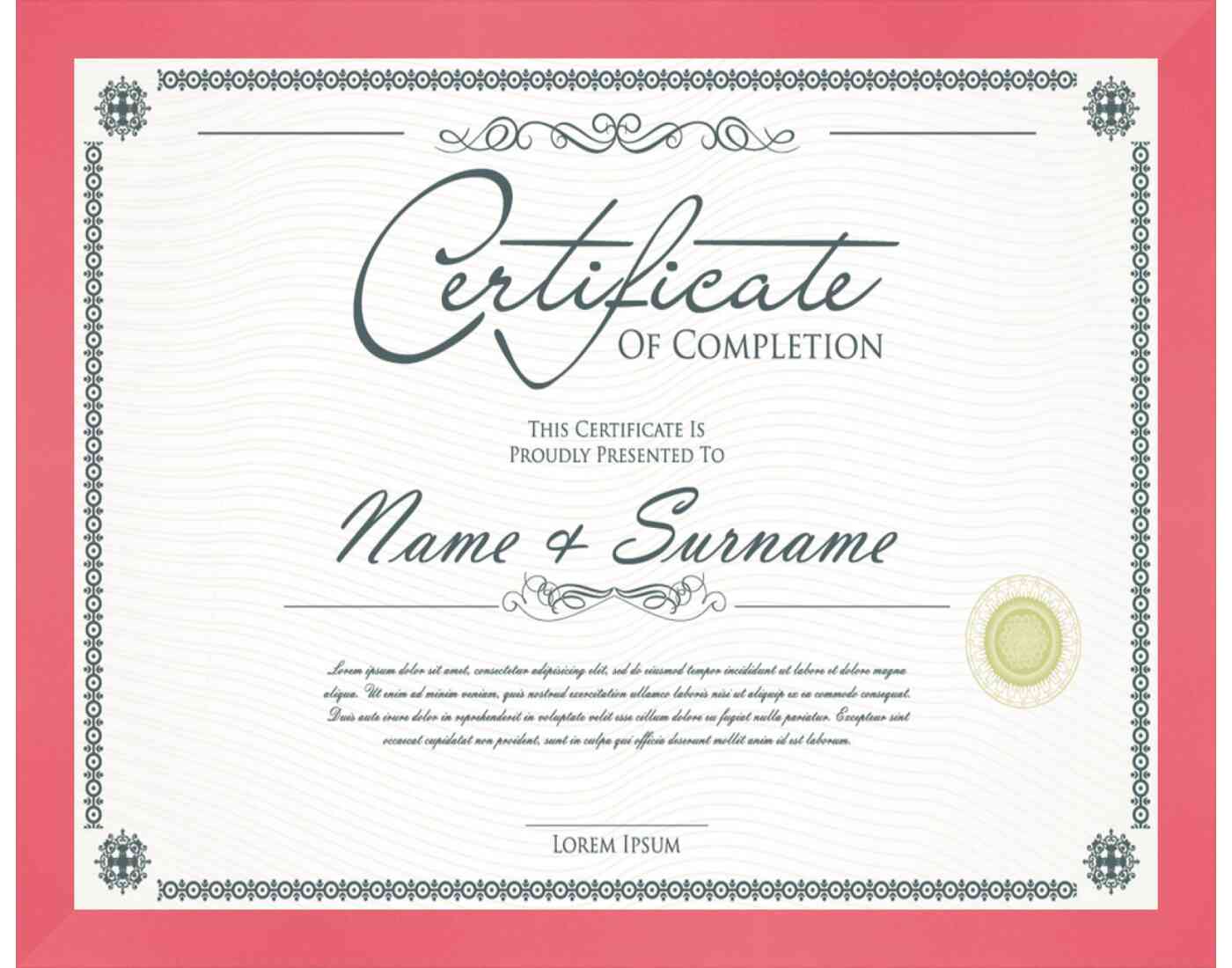 color Frame for Certificates & Diplomas