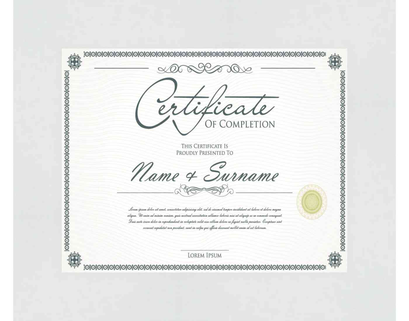 White Frame for Certificates & Diplomas