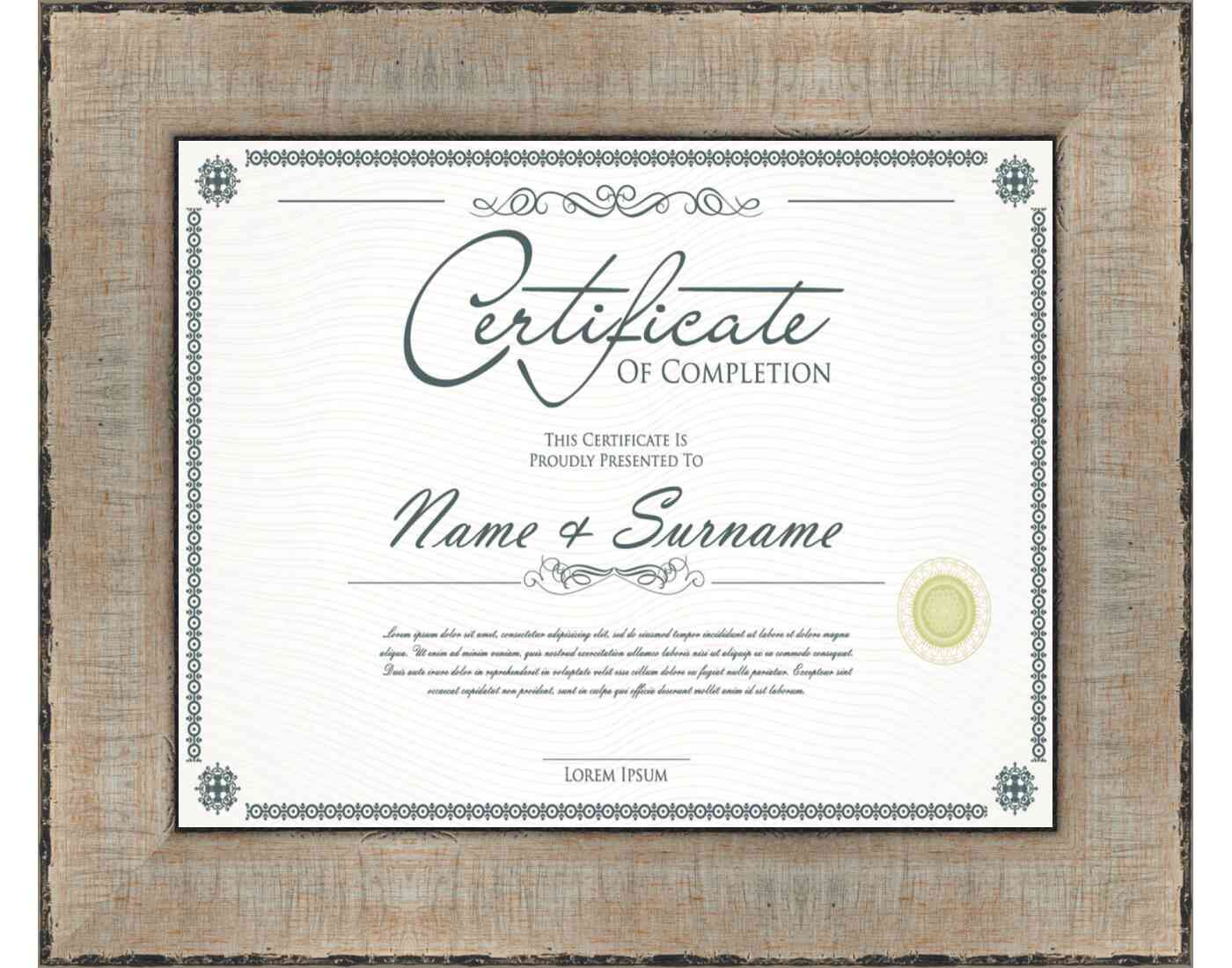 Silver Frame for Certificates & Diplomas