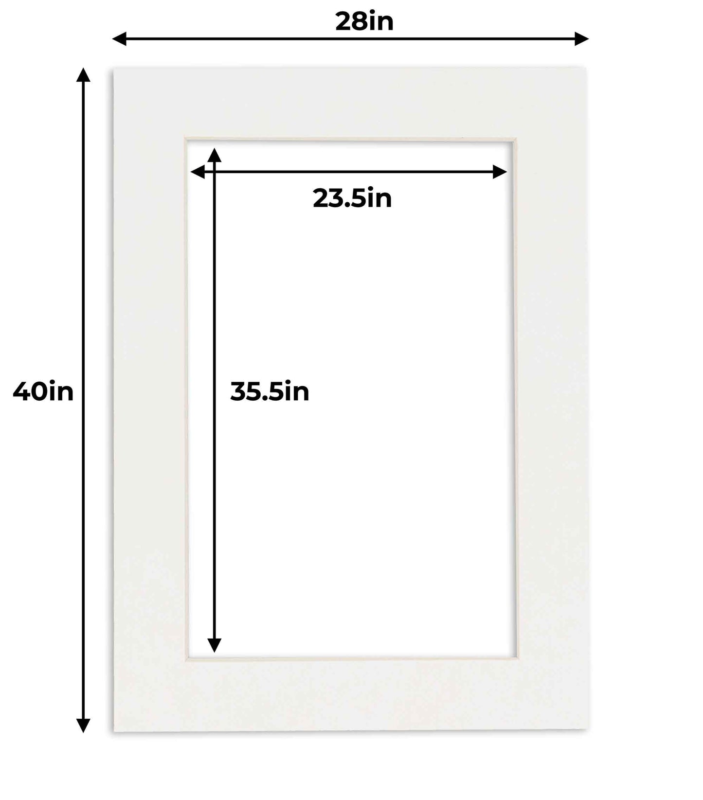 Textured White Precut Acid-Free Matboard