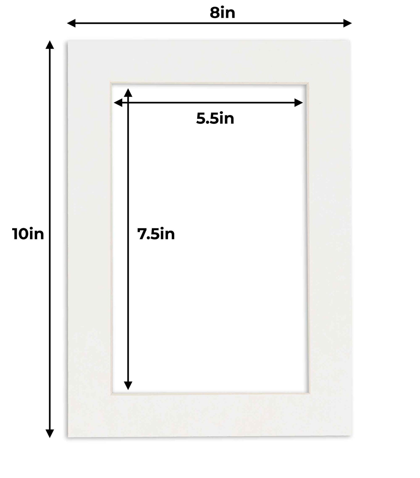 Pack of 25 Textured White Precut Acid-Free Matboards