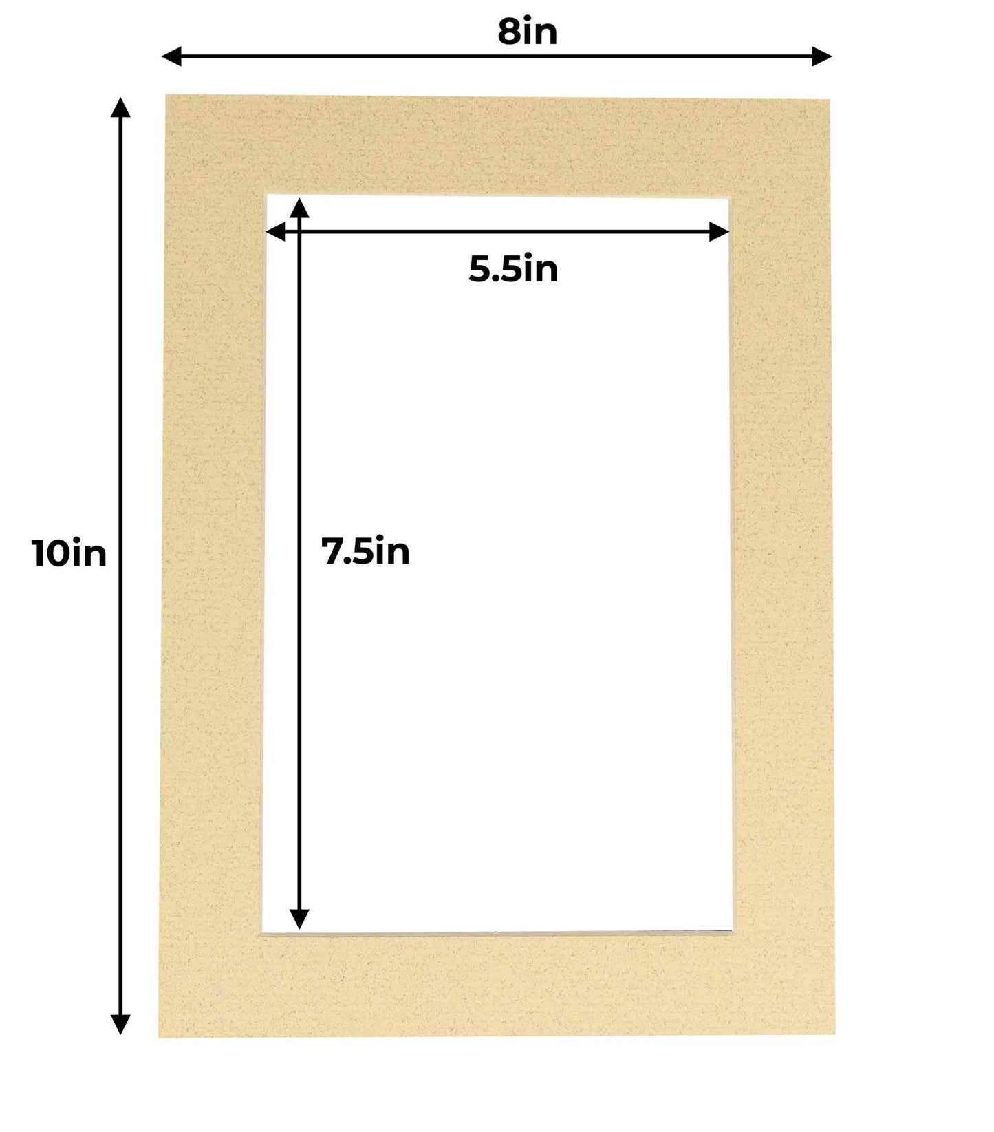 Tan Precut Acid-Free Matboard Set with Clear Bag & Backing