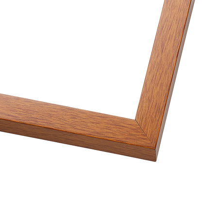 Honey Oak Magazine Shadowbox Frame with Dark Red Mat