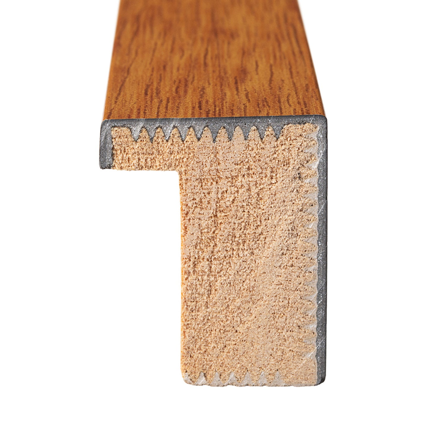 Honey Oak Magazine Shadowbox Frame with Dark Red Mat