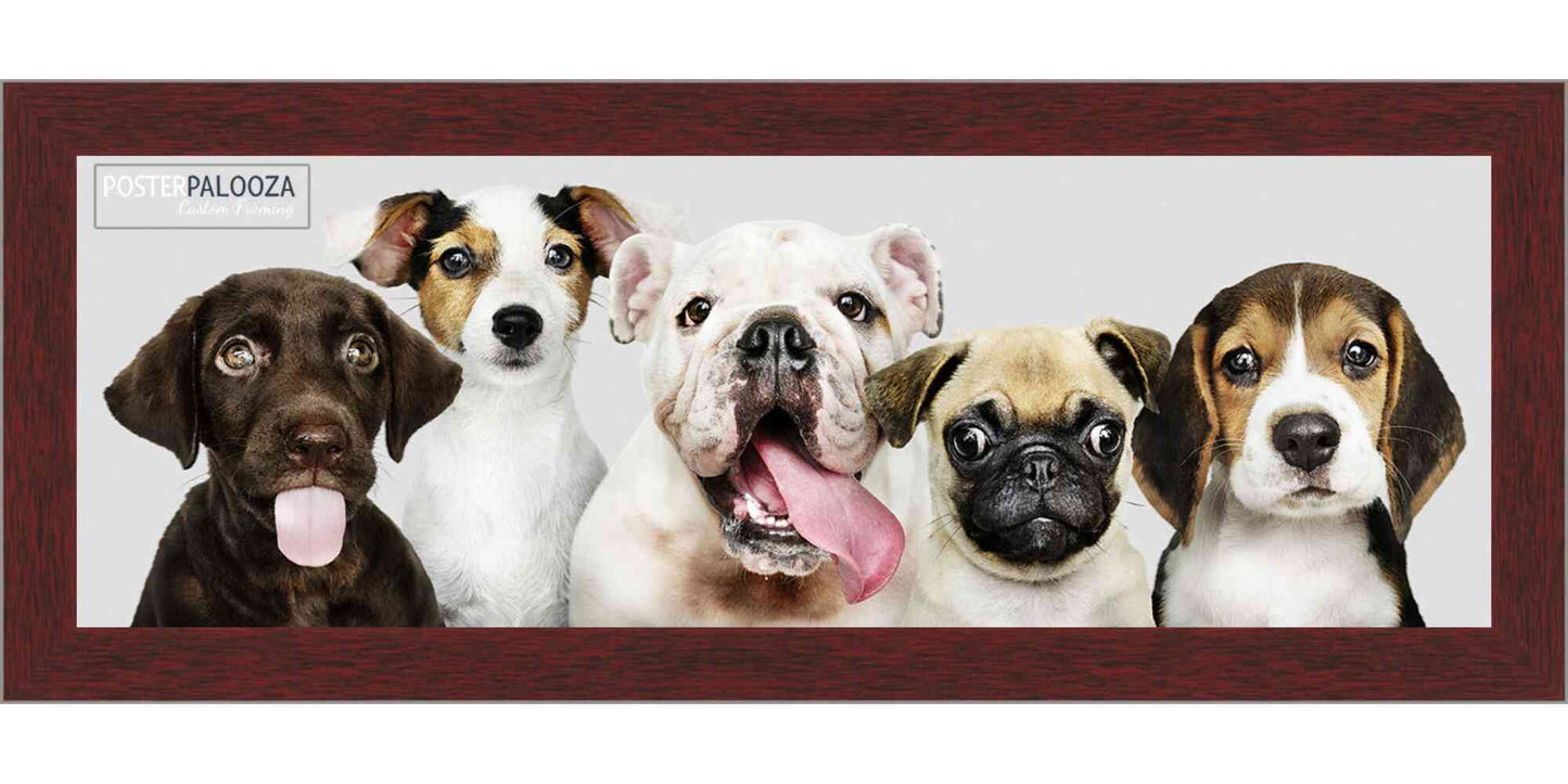 Brown Frame With White Mat for Jigsaw Puzzles