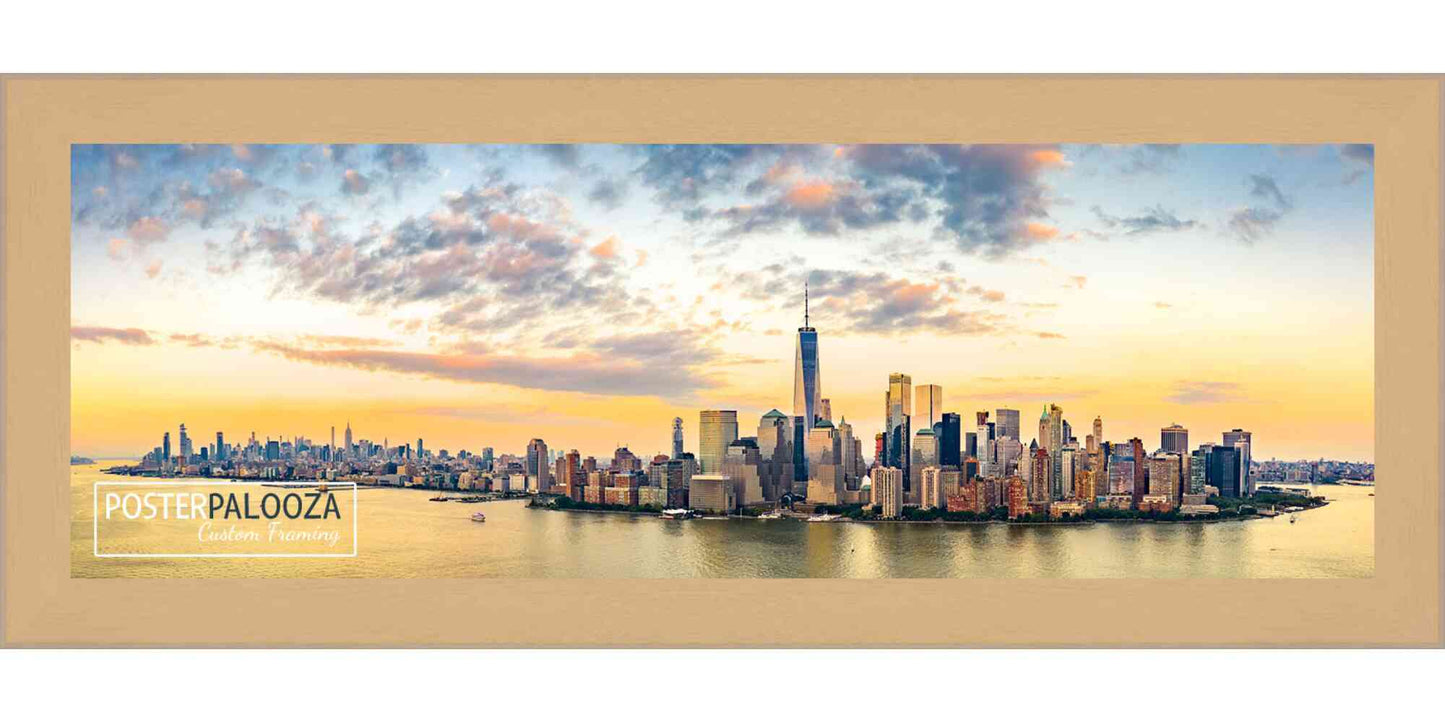 Natural Frame With White Mat for Jigsaw Puzzles