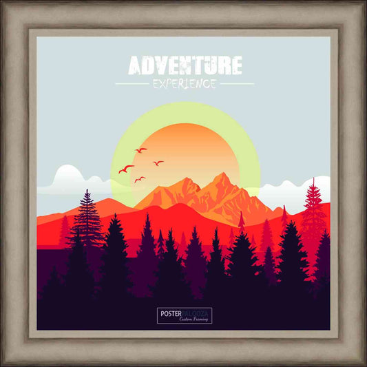 Traditional Antique Silver Movie Poster Frame (Style 6)