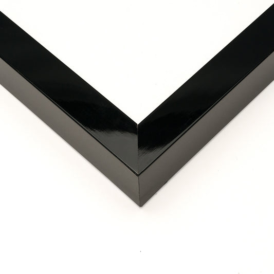Glossy Black lacquer wood picture frame