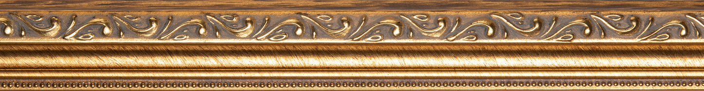 Frame with Mat - Antique Gold 11x14 Frame Wood Made to Display Print or Poster Measuring 8 x 10 Inches with Black Photo Mat