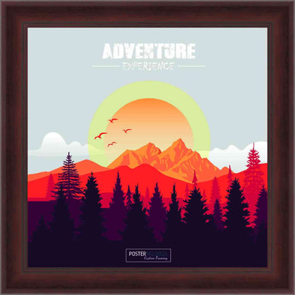 Contemporary Mahogany Movie Poster Frame (Style 5)