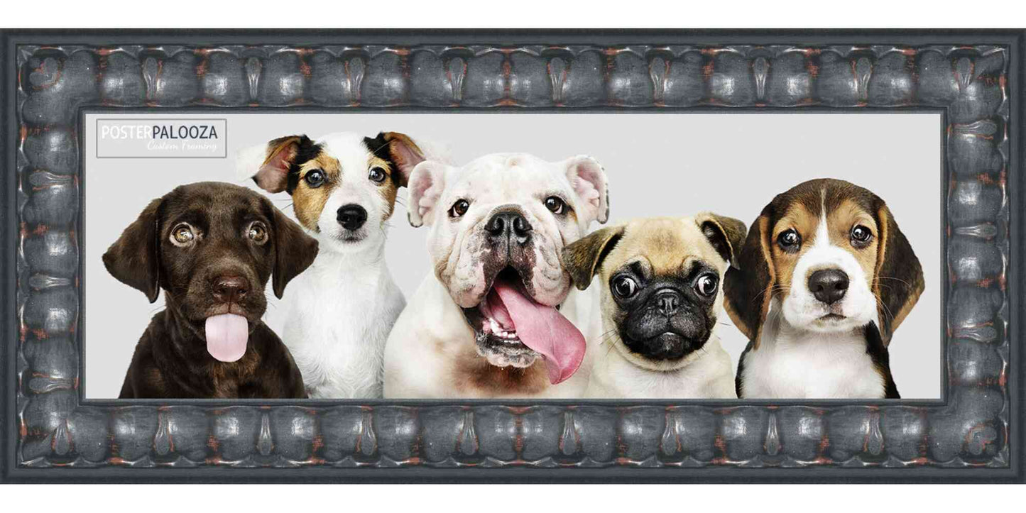 Distressed/Aged Black Movie Poster Frame (Style 8)