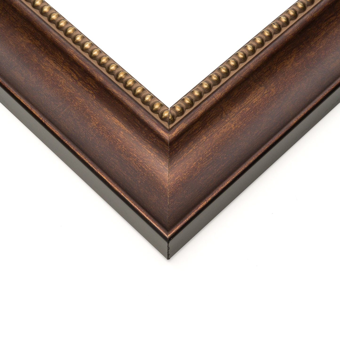 Frame Brown & Gold Beaded Copper Solid Wood Picture Frame