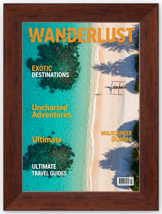 Rustic Walnut Magazine Shadowbox Frame