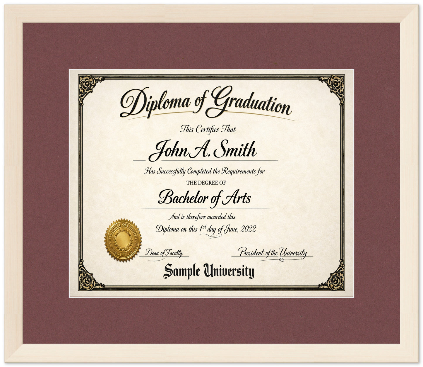Diploma Display Military Frame (Style 1)