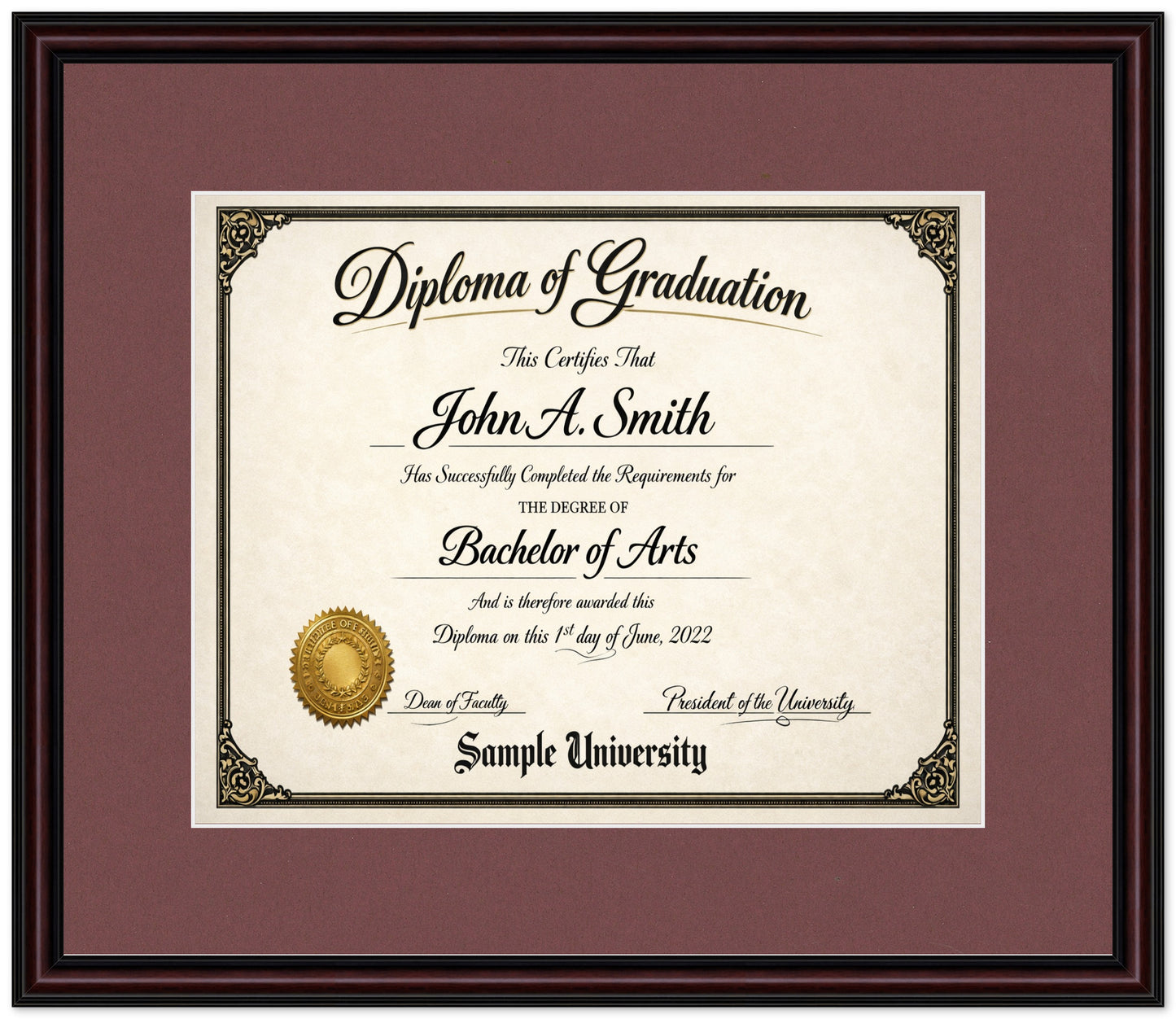 Diploma Display Military Frame (Style 2)