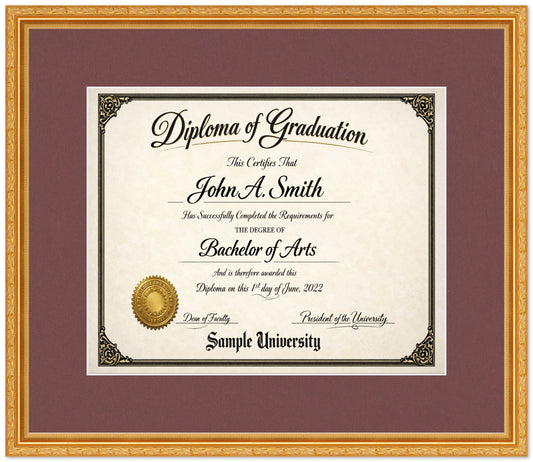 Diploma Display Military Frame (Style 3)
