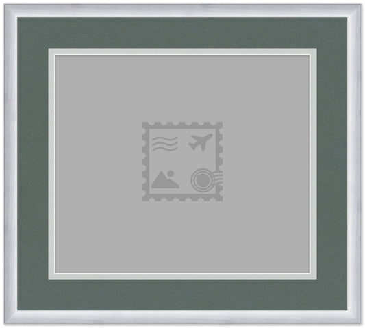 Wood Stamp Display Shadowbox Stainless Steel on Postage Stamp Frame