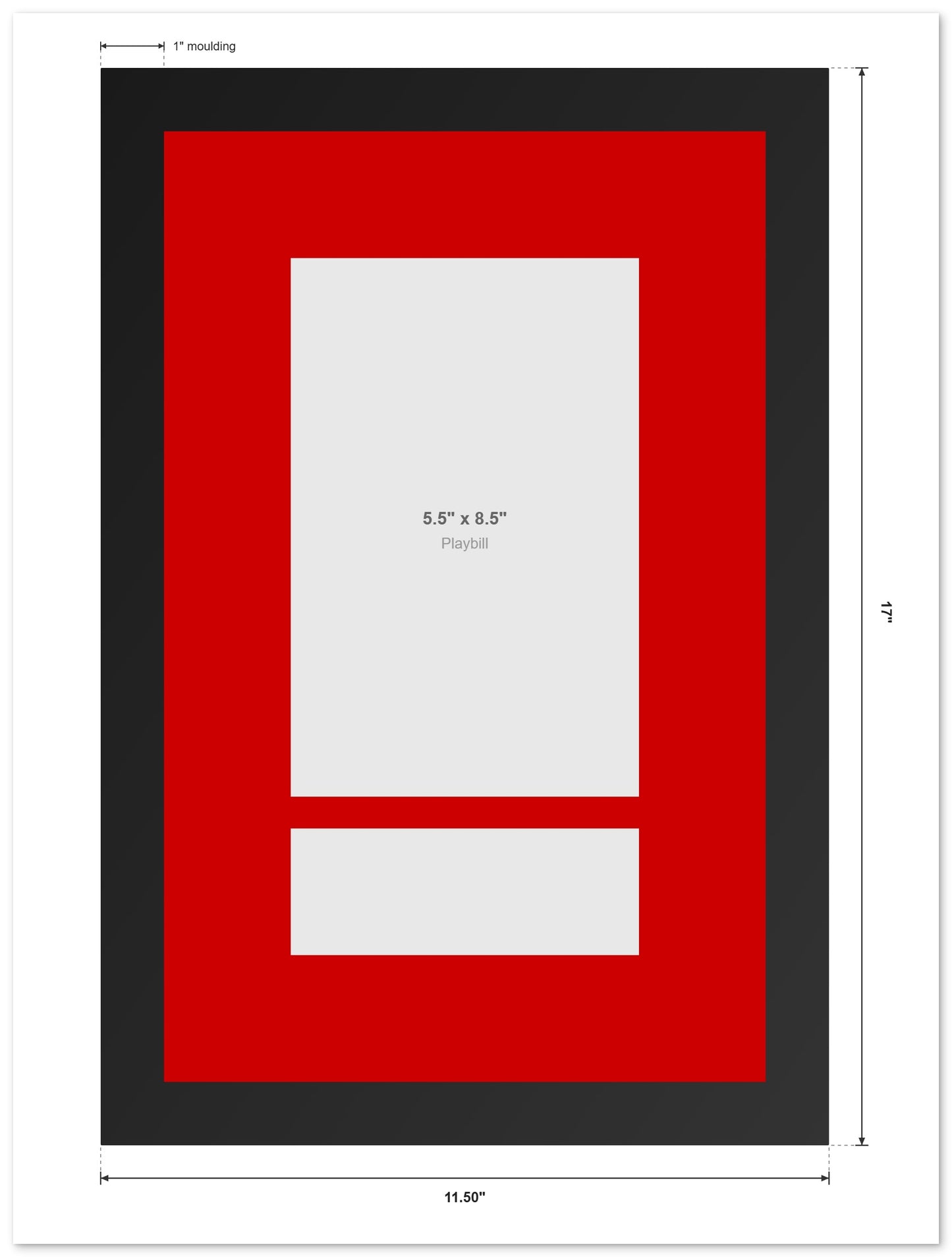 Two Playbill and Ticket Shadowbox Frame (Style 4)