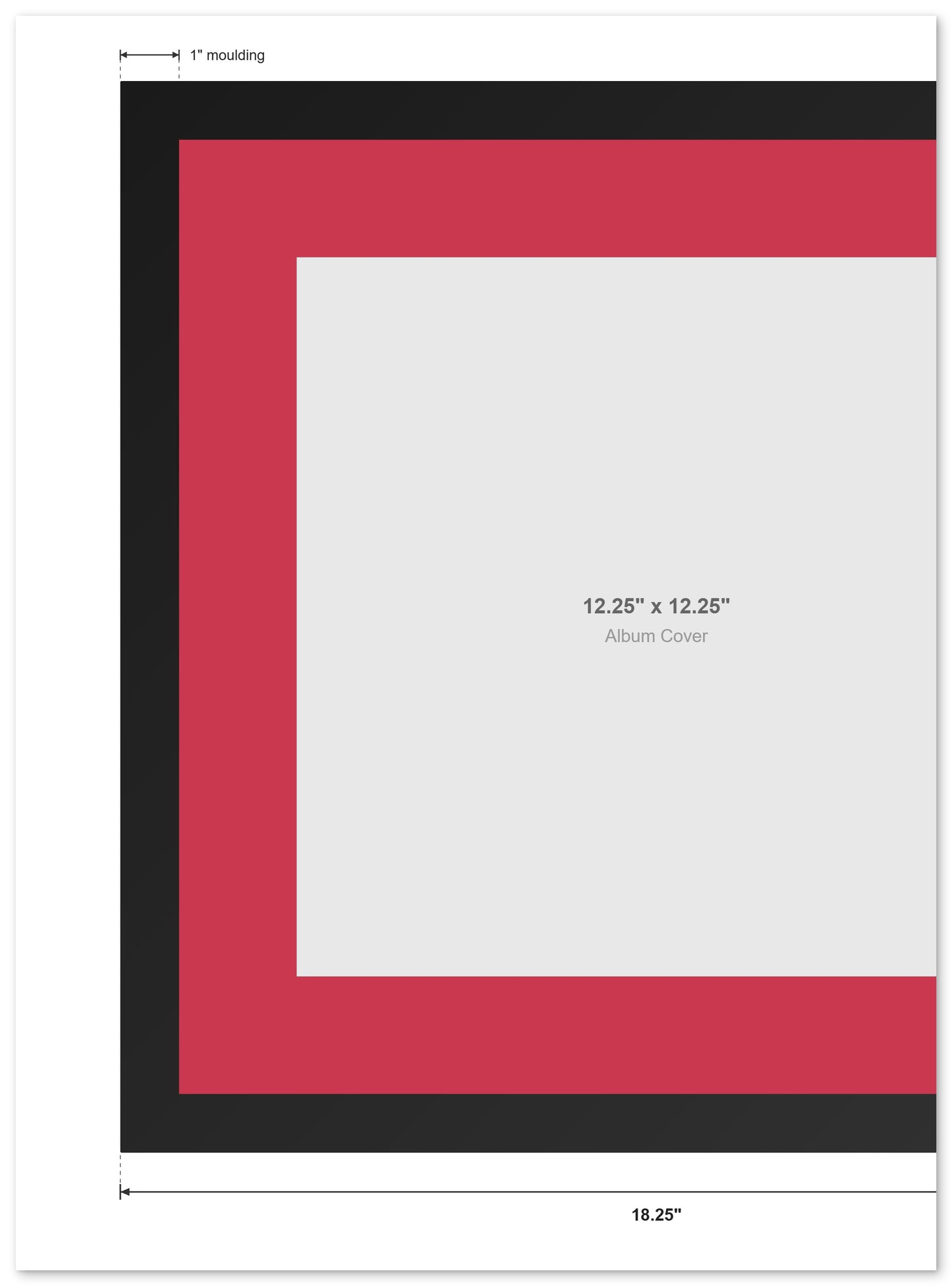 Wood Album Cover Vinyl Record Frame (Style 5)