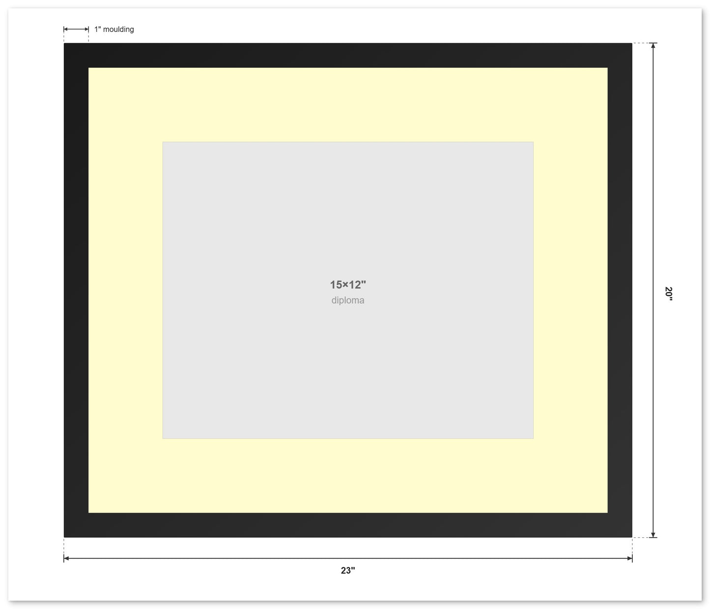 Diploma Display Military Frame (Style 1)