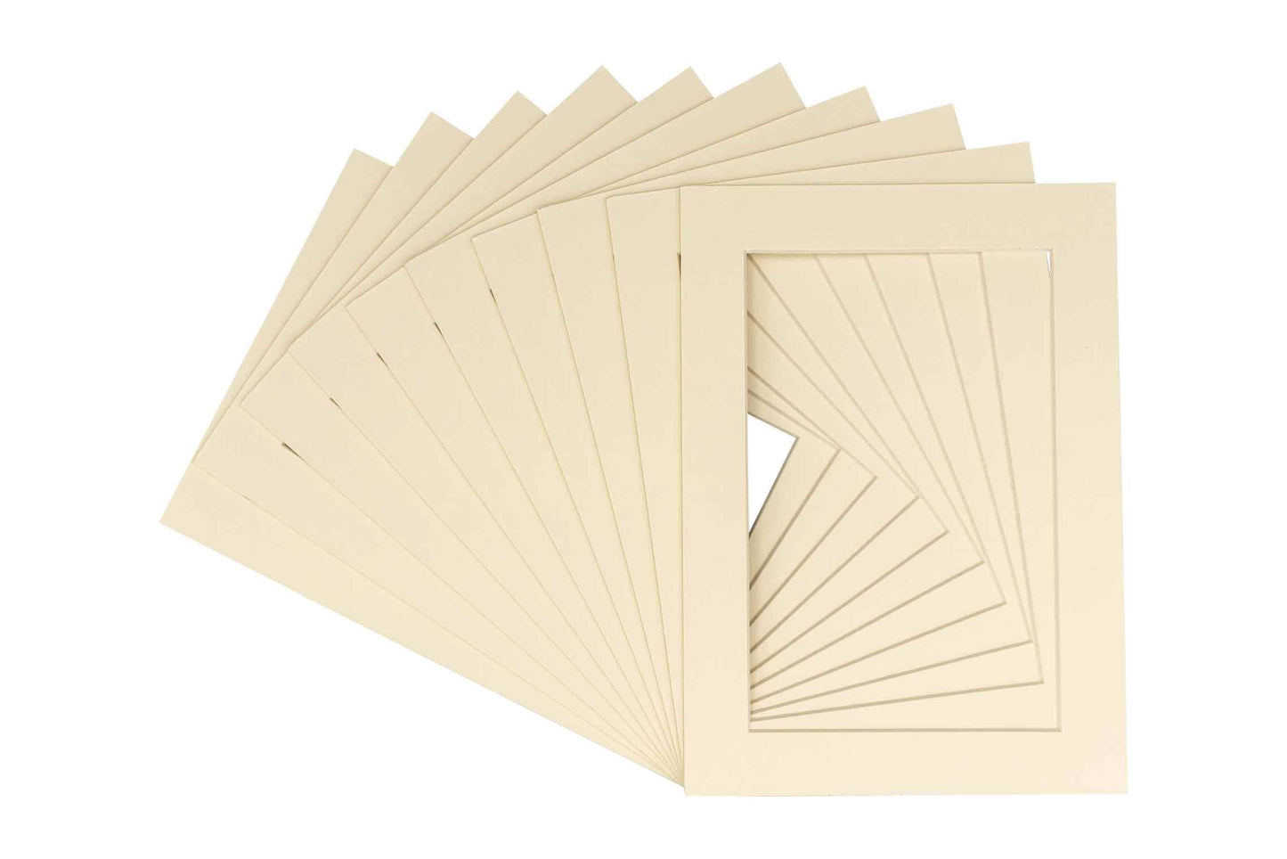 Pack of 10 Textured Cream Precut Acid-Free Matboards