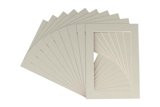 Pack of 10 Taupe Beige Precut Acid-Free Matboards