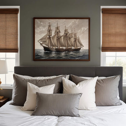 Brown Frame with White Mat