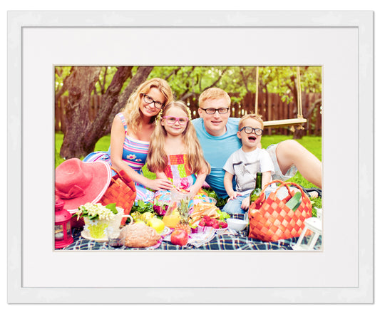 White contemporary wood picture frame