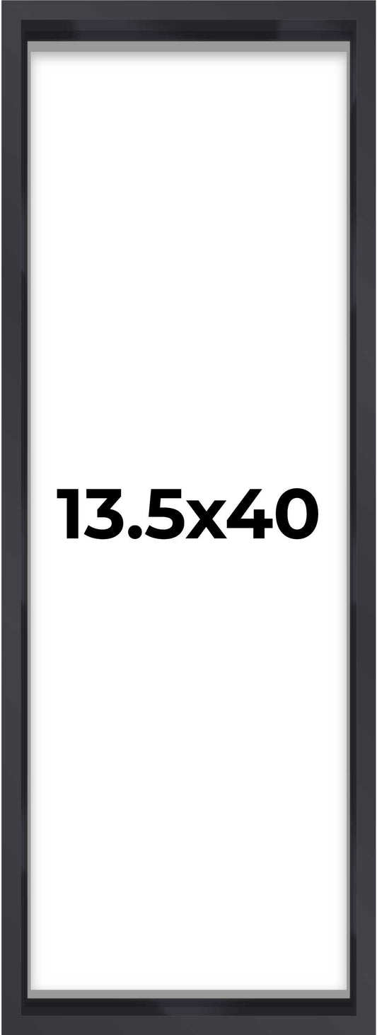 Matte Black Magazine Shadowbox Frame with Black Mat