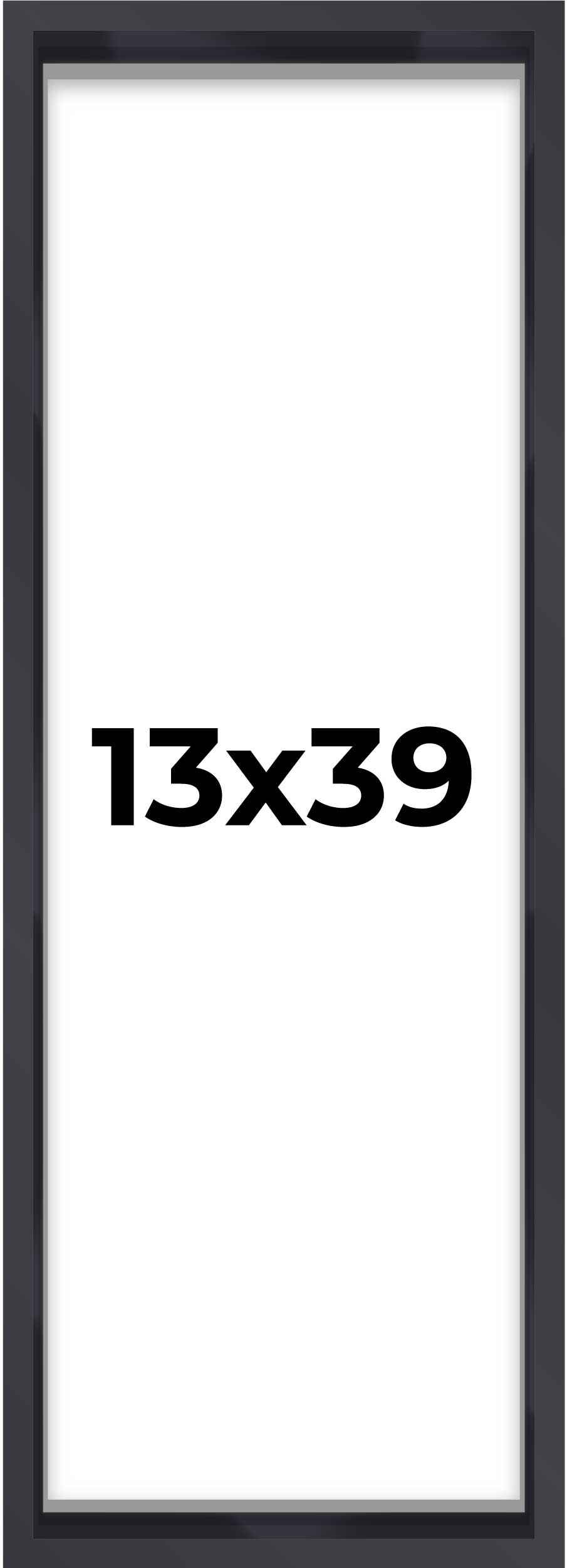 Matte Black Magazine Shadowbox Frame with Dark Gray Mat