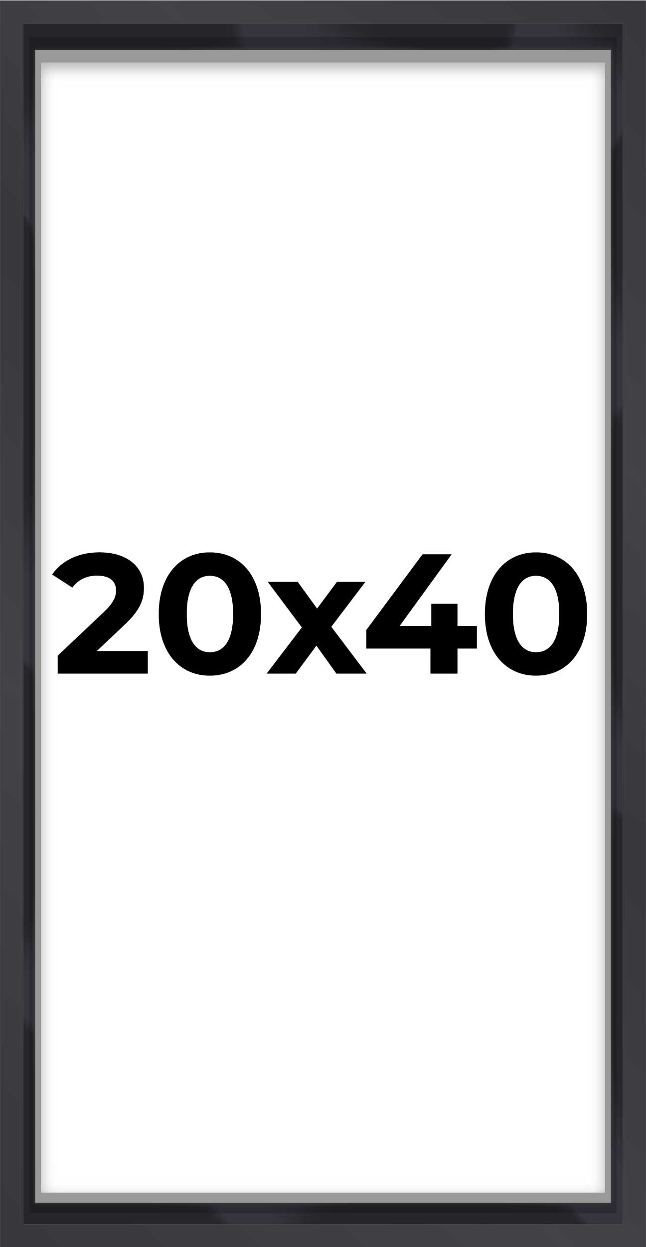 Matte Black Magazine Shadowbox Frame with Dark Gray Mat