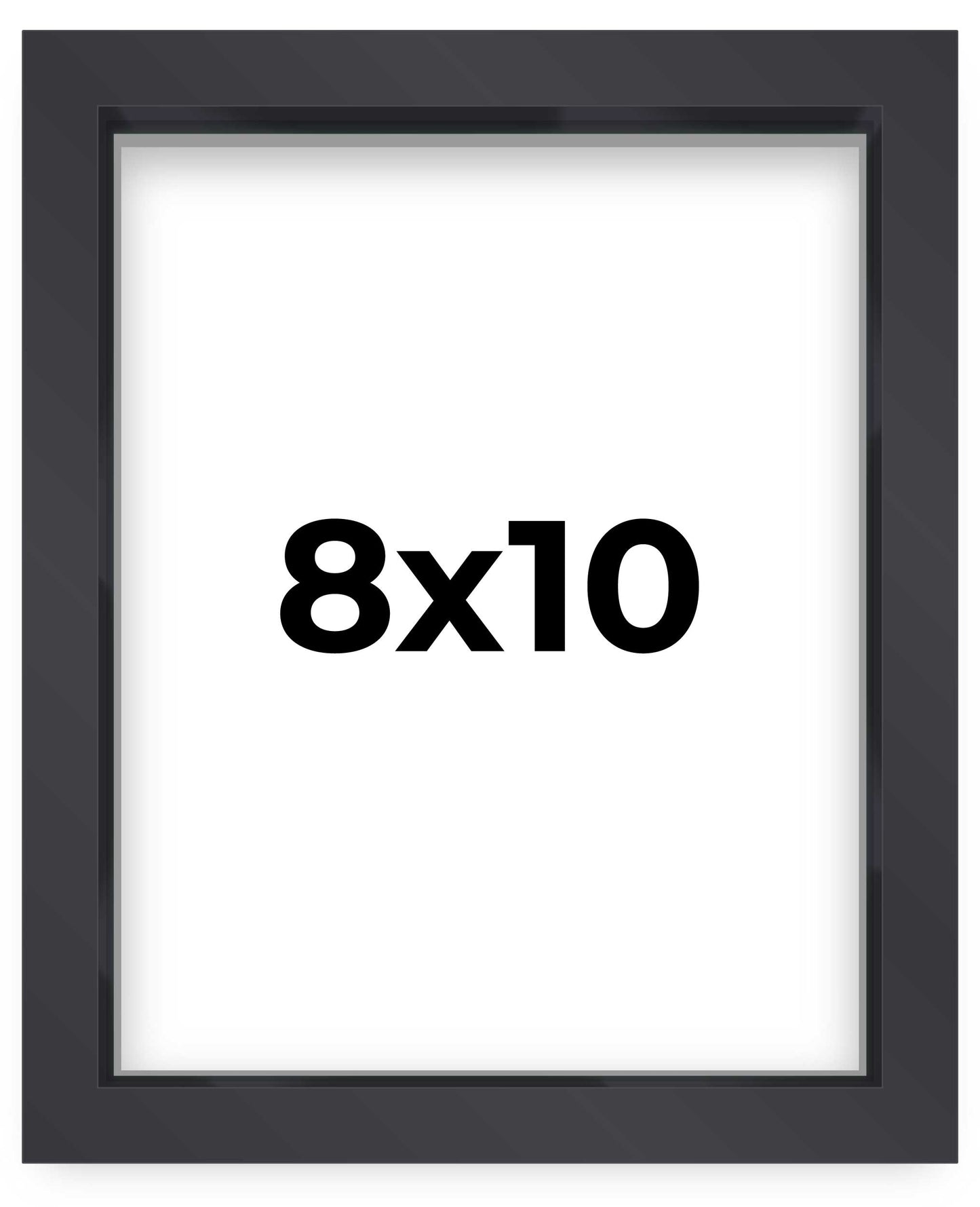 2" Deep Black Shadow Box Frame With White Acid-Free Backing