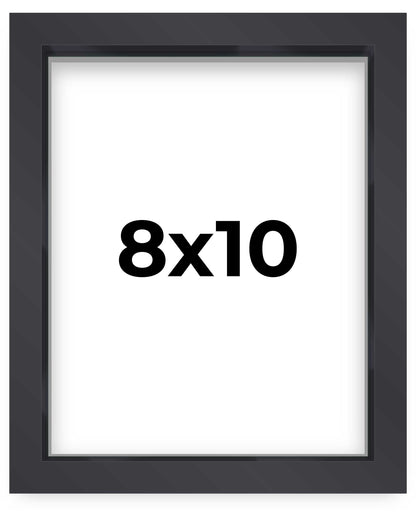 2" Deep Black Shadow Box Frame With White Acid-Free Backing