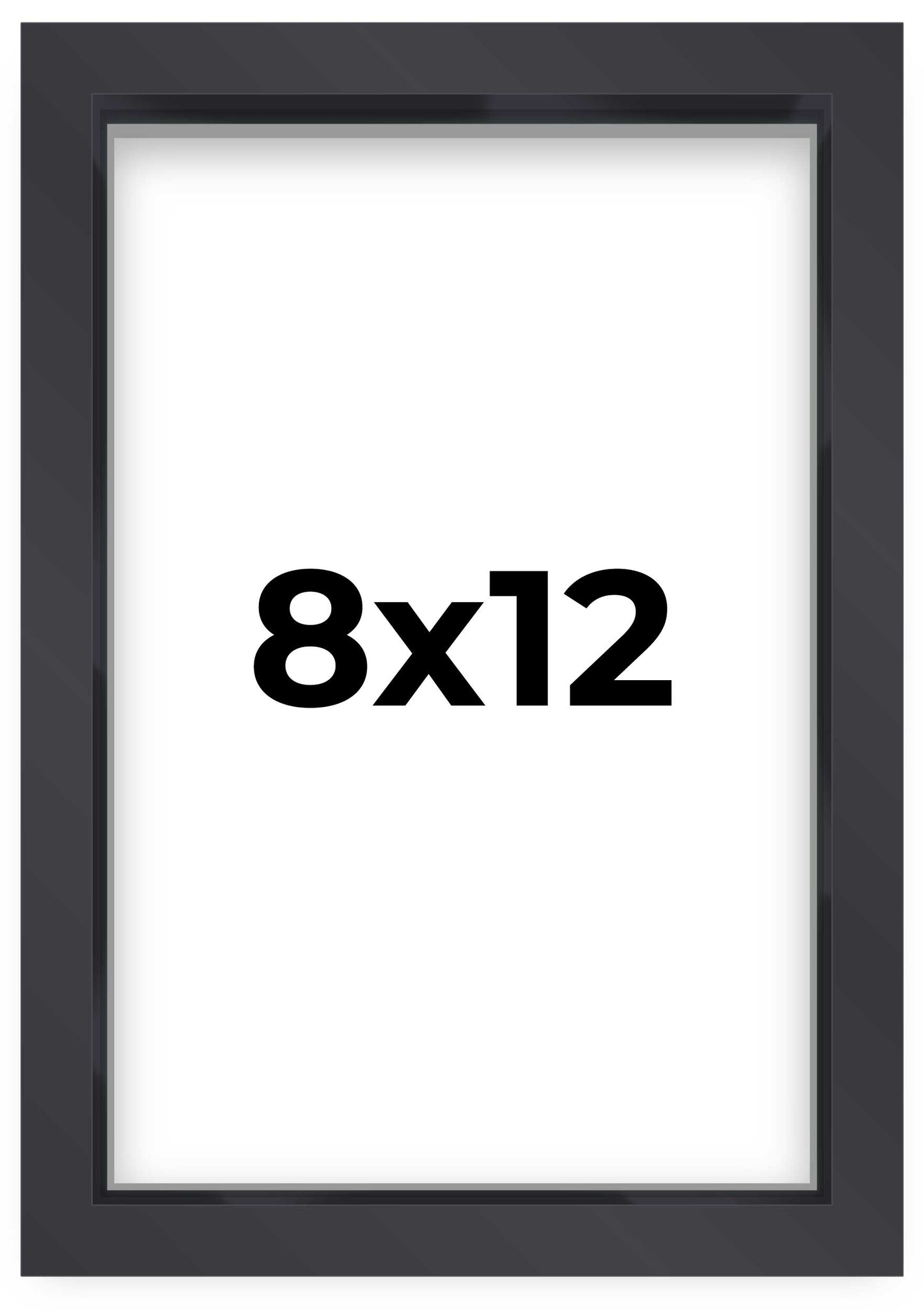2" Deep Black Shadow Box Frame With White Acid-Free Backing