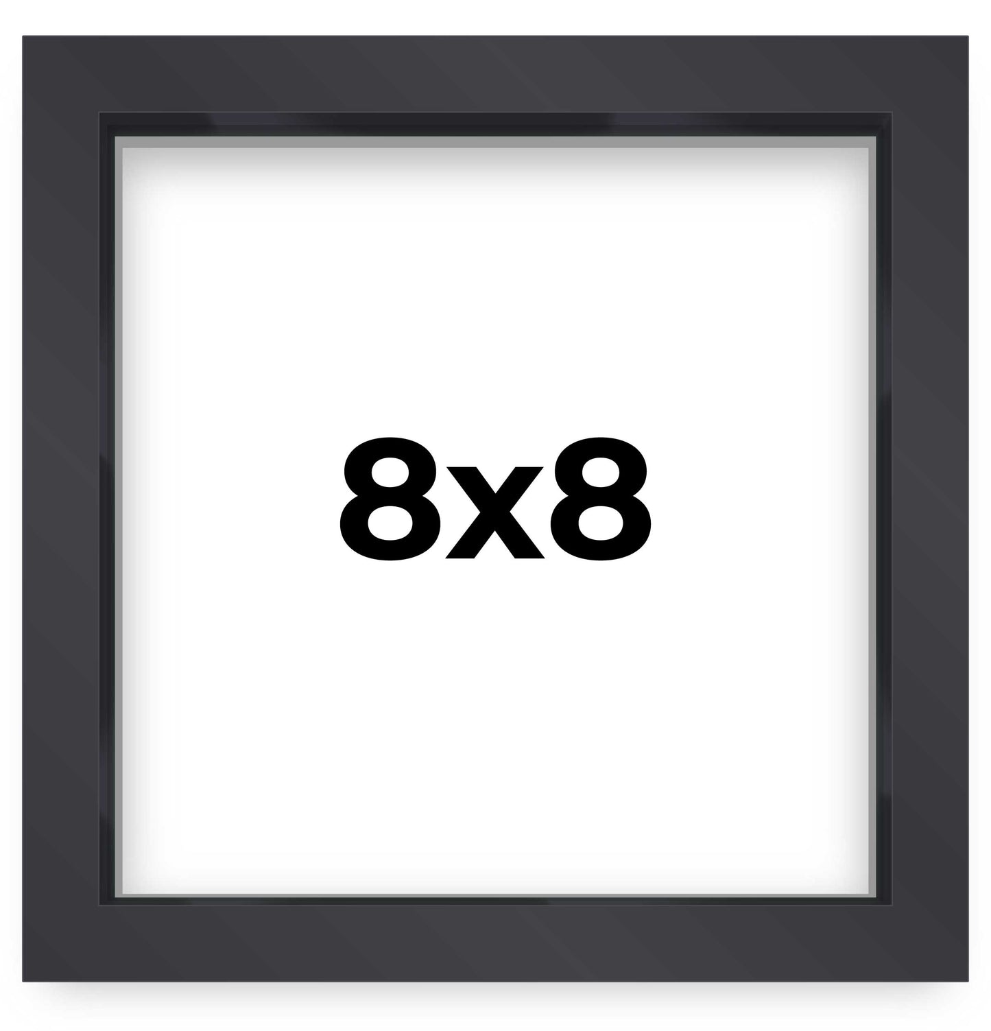 2" Deep Black Shadow Box Frame With White Acid-Free Backing
