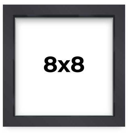 2" Deep Black Shadow Box Frame With White Acid-Free Backing