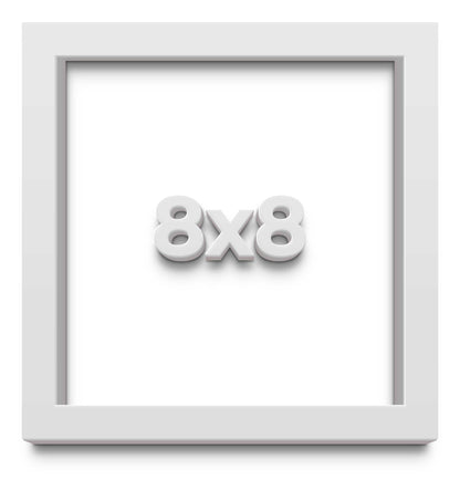 2" Deep White Shadow Box Frame With White Acid-Free Backing