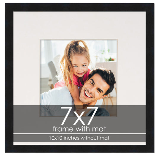 Black Frame With White Mat modern wood picture frame