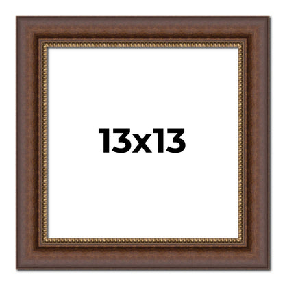 Copper traditional wood picture frame, view 8