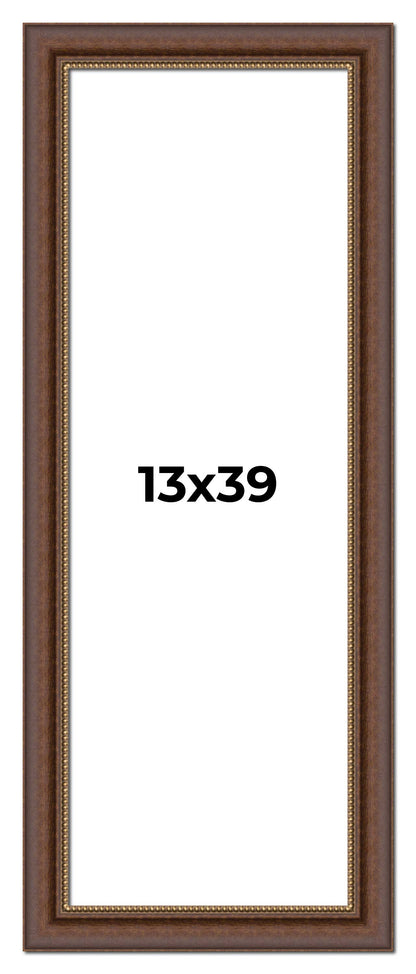 Copper traditional wood picture frame, view 4