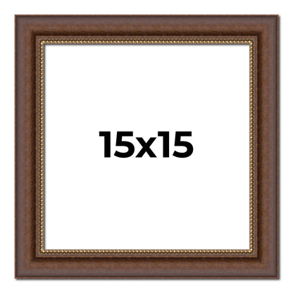 Copper traditional wood picture frame, view 6