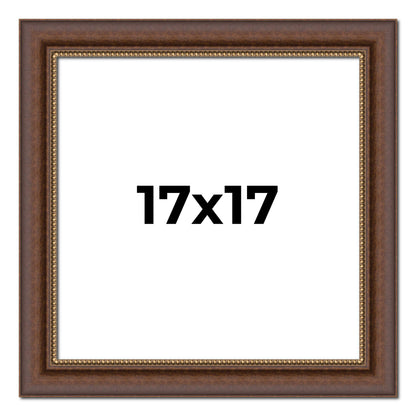 Copper traditional wood picture frame, view 2