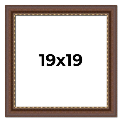 Copper traditional wood picture frame, view 7